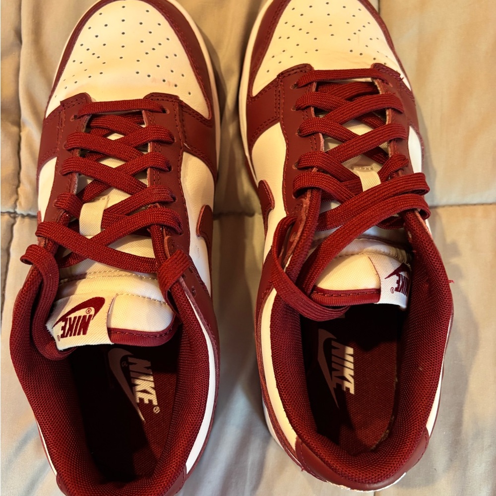 Nike Maroon and White Sneakers